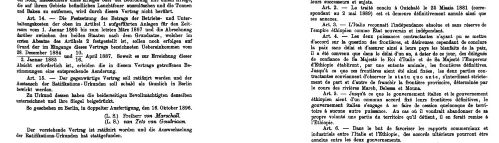 1896, 26 octobre, Traité d’Addis-Abeba