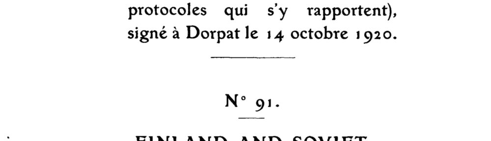 1920, 14 octobre, Traité de Dorpat.