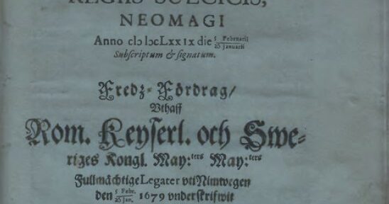 1678, 10 août, Traité de Nimègue